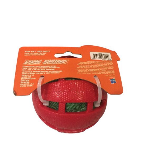 Nerf Dog Holiday Red Green Crinkle Squeak Ball - Picture 2 of 3